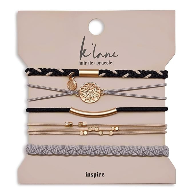 K'lani Inspire Bracelets for Women – Elastic Bracelets and Boho Hair Ties – Cute Hair Ties fo... | Amazon (US)