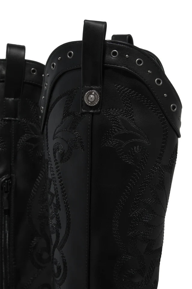 Miss Lola | Festival Season Black Cowgirl Boots | MISS LOLA