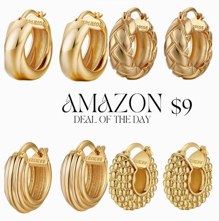 Gold hoop earrings 
Amazon deal of the day 


#LTKsalealert #LTKGiftGuide