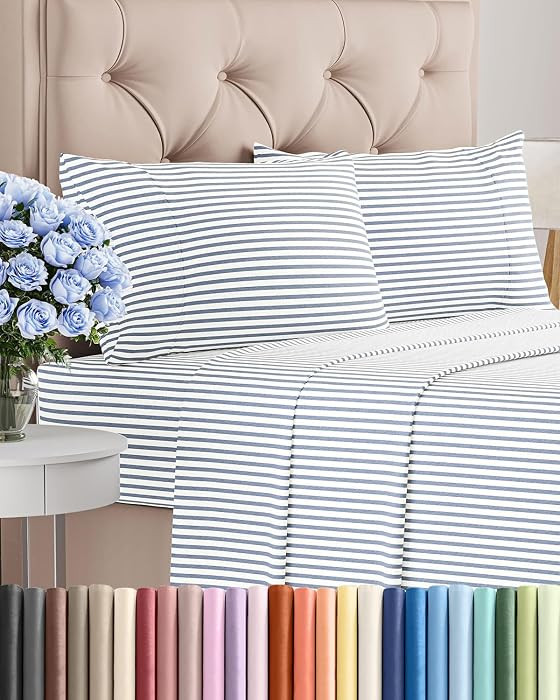 King Size 4 Piece Sheet Set - Comfy Breathable & Cooling Sheets - Hotel Luxury Bed Sheets for Wom... | Amazon (US)