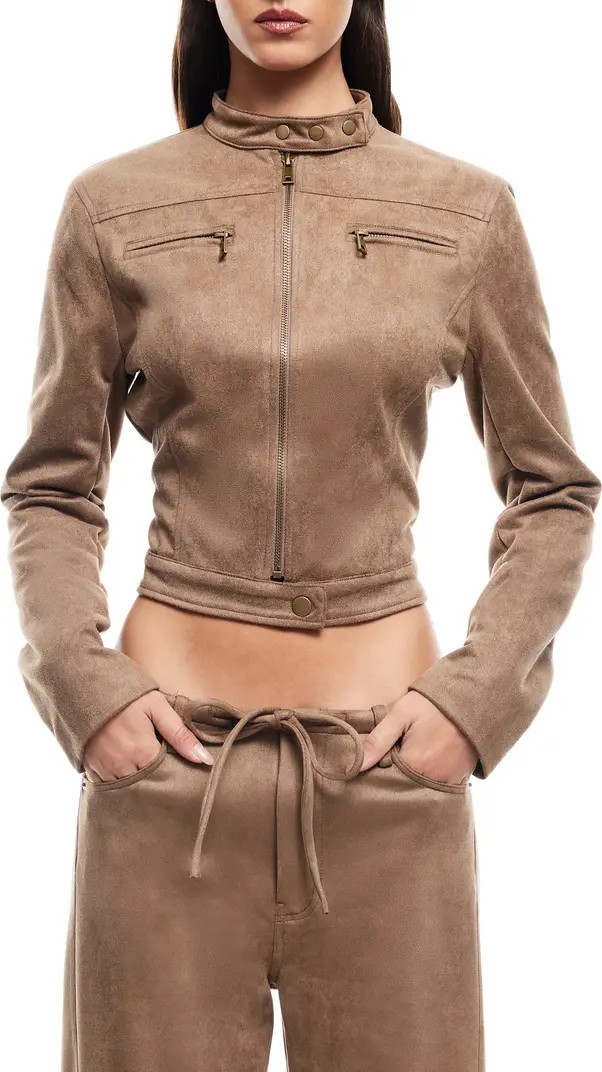 Bella Faux Suede Moto Jacket | Nordstrom