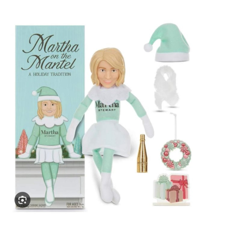 2024 Black of Friday Deals! Martha Stewart Martha on a Mantle 2024 Christmas Elf Doll, 12” Smal... | Walmart (US)