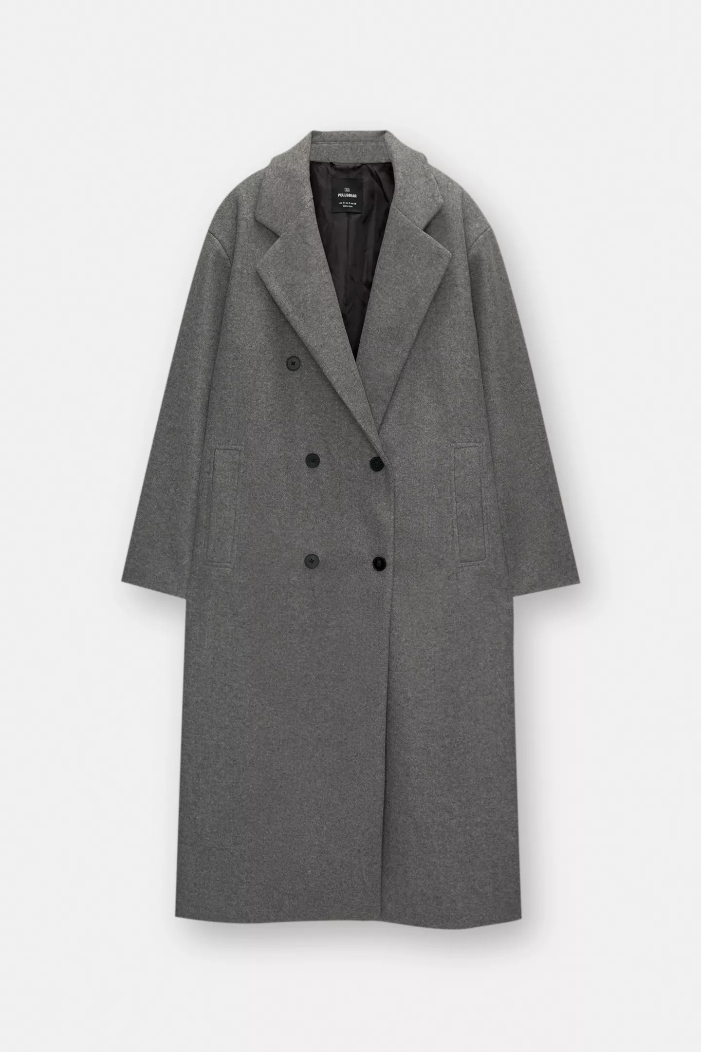 Long soft touch coat | PULL and BEAR UK