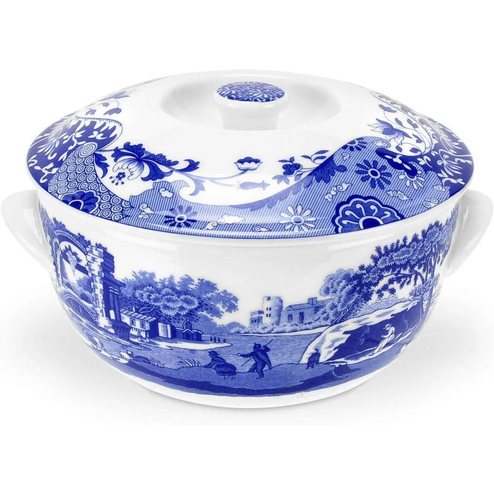 Spode Blue Italian Round Covered Deep Dish | Bed Bath & Beyond