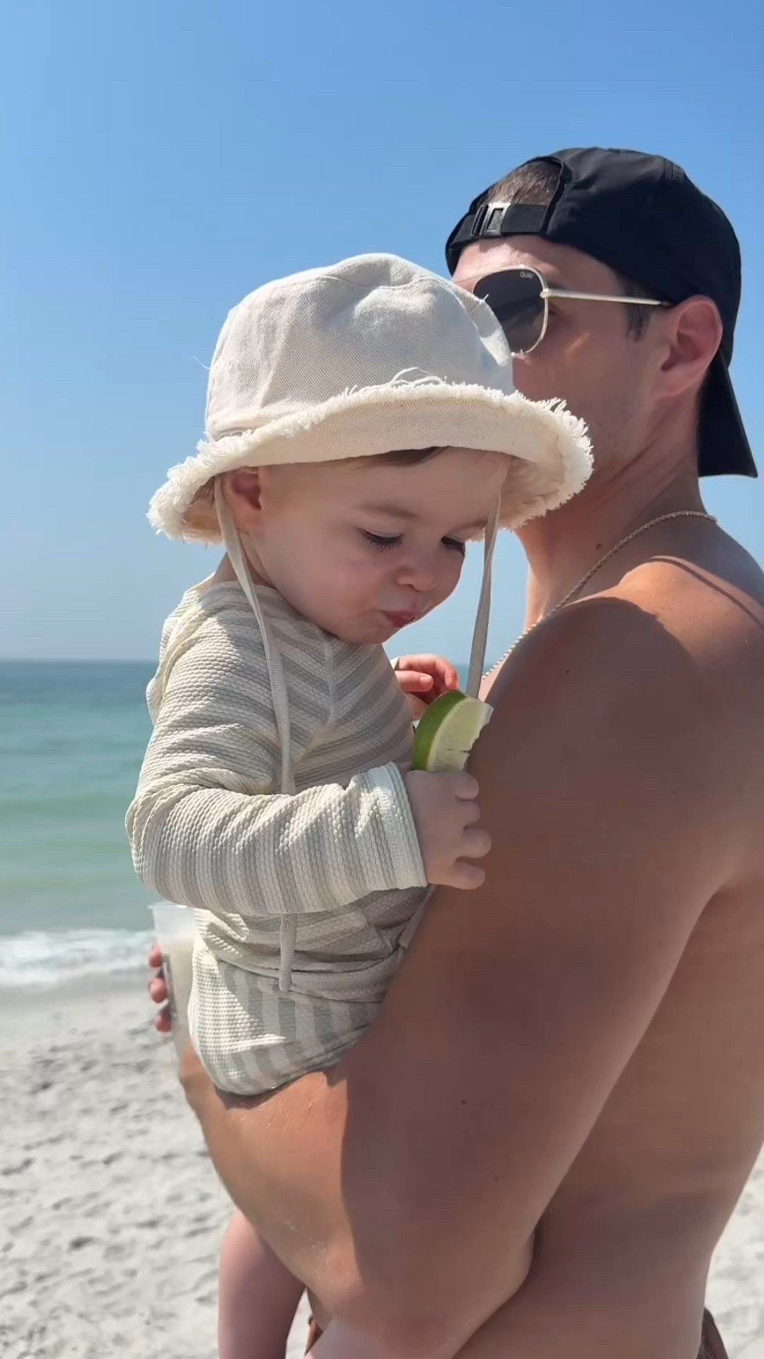 Baby beach outfit 🧴 bucket hat is old H&M linked similar 

#LTKTravel #LTKKids #LTKBaby