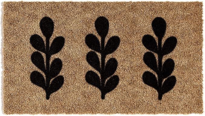 Barnyard Designs Leaf Pattern Doormat, Indoor/Outdoor Non-Slip Rug, Front Door Welcome Mat for Ou... | Amazon (US)