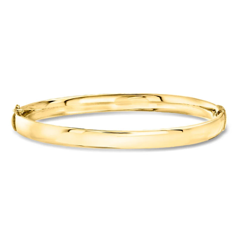 6mm 18kt Gold Over Sterling Oval Bangle Bracelet | Ross-Simons