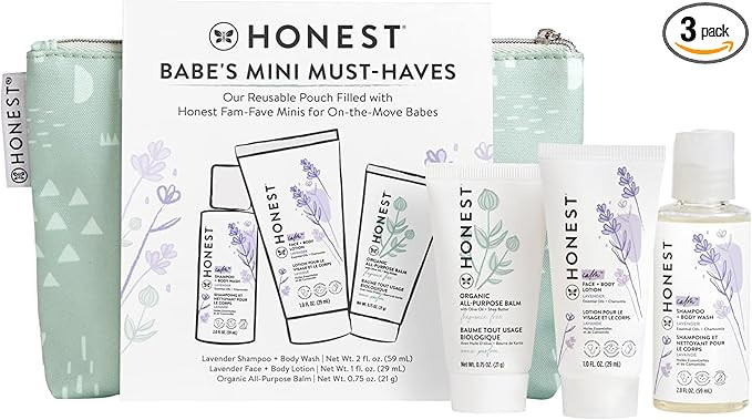 The Honest Company Babe's Mini Must Haves Gift Set | Travel Size Lavender Shampoo + Body Wash (2 ... | Amazon (US)