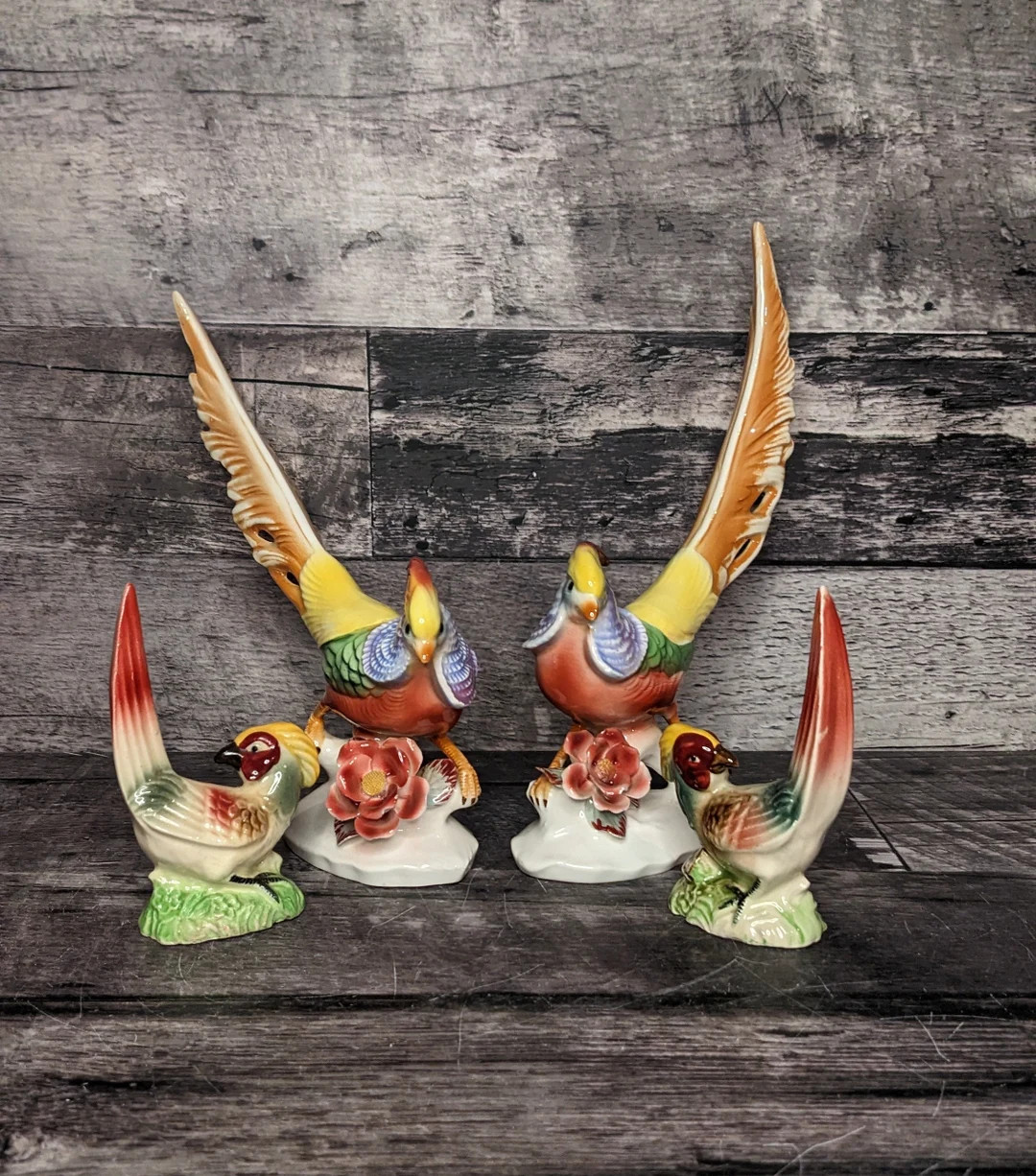 Quartet of Ceramic Golden Pheasants - Etsy | Etsy (US)