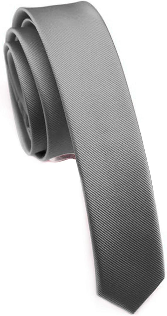 JEMYGINS 1.58" Grey Tie Silk Skinny Ties for Men Slim Necktie(4cm) at Amazon Men’s Clothing sto... | Amazon (US)