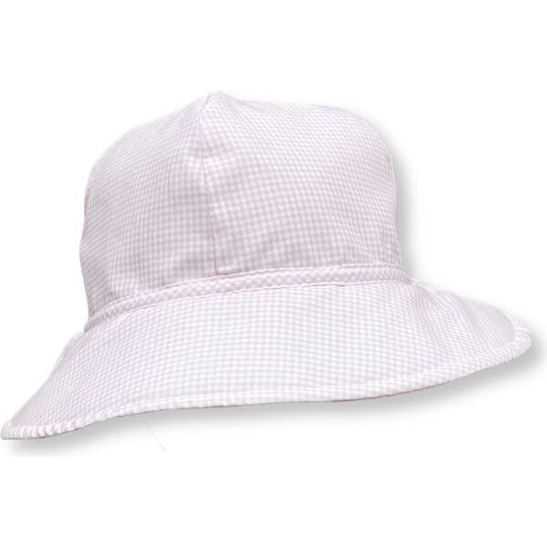 Beach Bucket Hat, Pink Mini Gingham | Maisonette