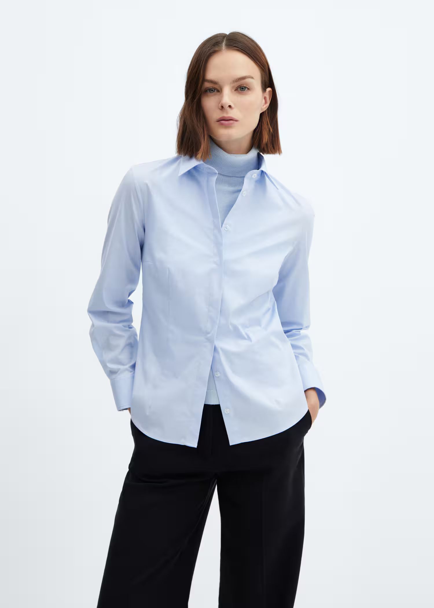 Fitted cotton shirt | MANGO (US)