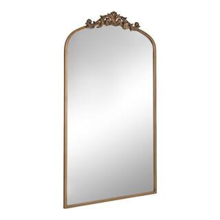 Arendahl 23.50 in. W x 42.00 in. H Gold Arch Traditional Framed Decorative Wall Mirror | The Home Depot