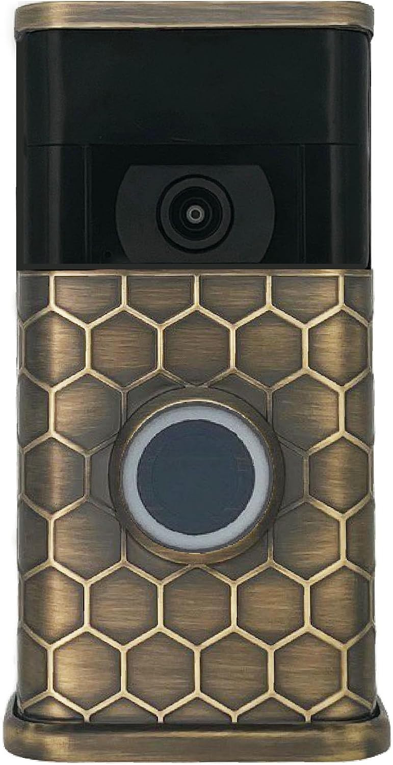 Honeycomb Video Doorbell Cover (Ring 2nd Generation Compatible) (Antique Brass) | Amazon (US)