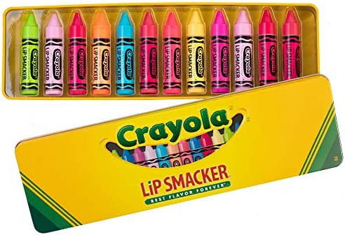 Lip Smacker Crayola Flavored Lip Balm Collectors Tin | Flavor Vault | Dry Lips | For Kids, Men, W... | Amazon (US)