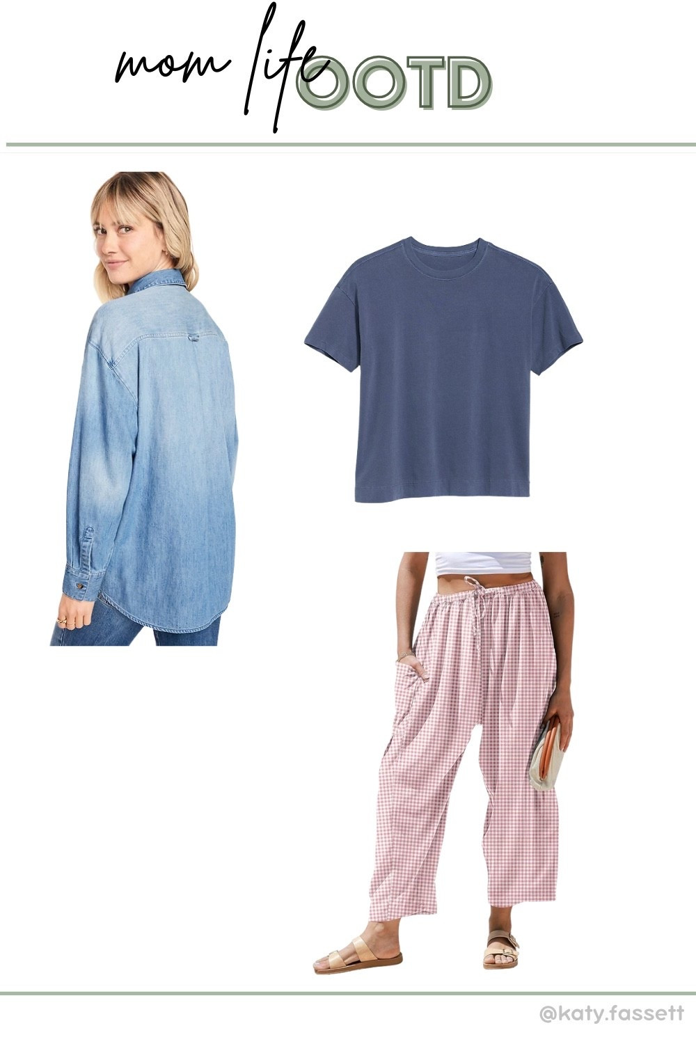 Large in bottoms, medium in top, and large in button up! 

#LTKmomlife #LTKootd