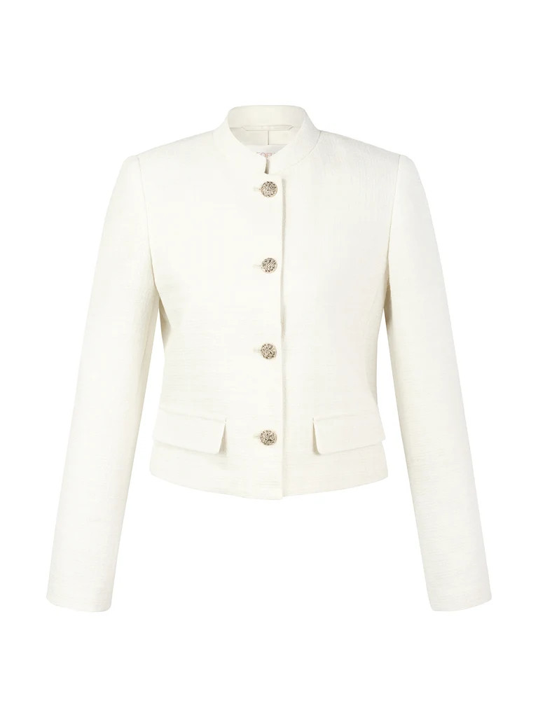 Stand Collar Single-Breasted Women Jacket | GOELIA