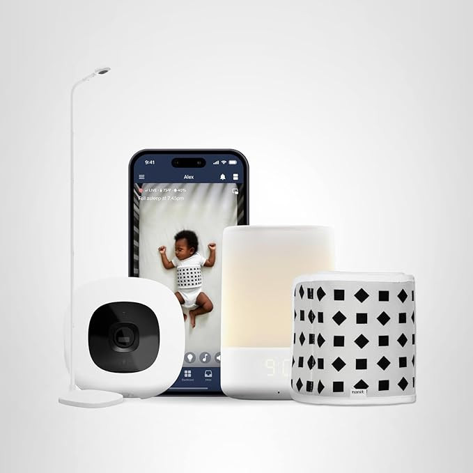 Nanit Essentials Smart Baby Monitor with Floor Stand – 1080p HD Wi-Fi Camera, Sensor-Free Breat... | Amazon (US)
