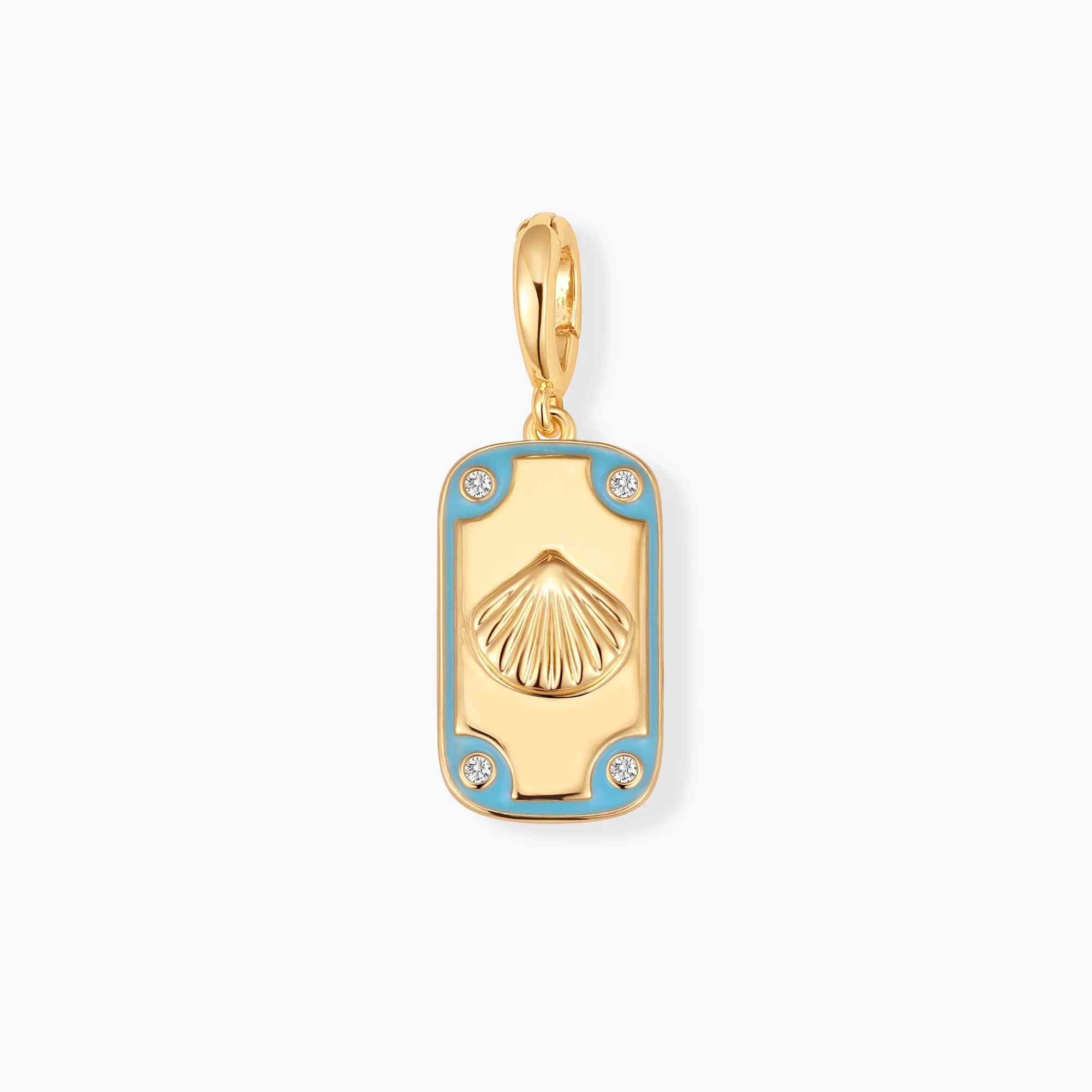 Effie Shell Enamel Tag Charm | Brook and York