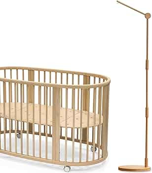 Wooden Floor-Standing Crib Mobile Arm Pro 61 Inches for Baby Nursery-Movable Baby Mobile Hanger w... | Amazon (US)