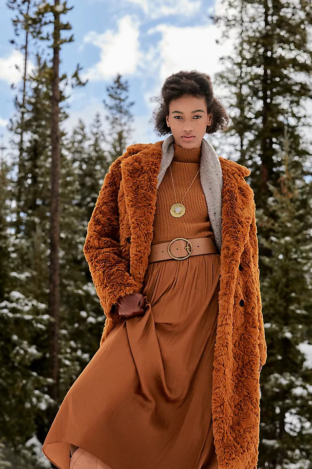 Relaxed Faux Fur Coat | Anthropologie (US)