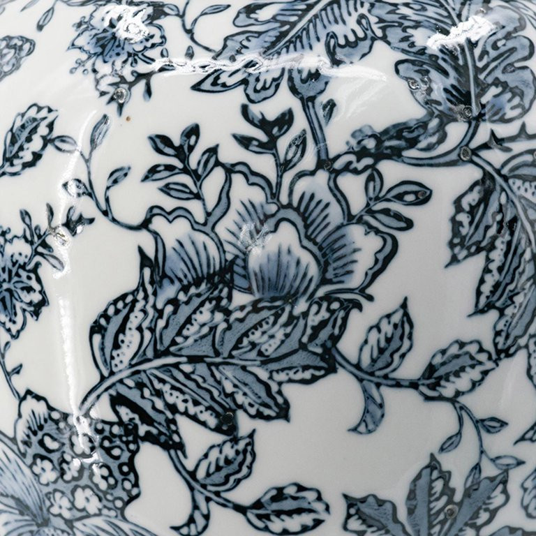 A&B Home Chinoiserie Ginger Jar with Handled Lid - 18" - Blue, White Finish | Walmart (US)