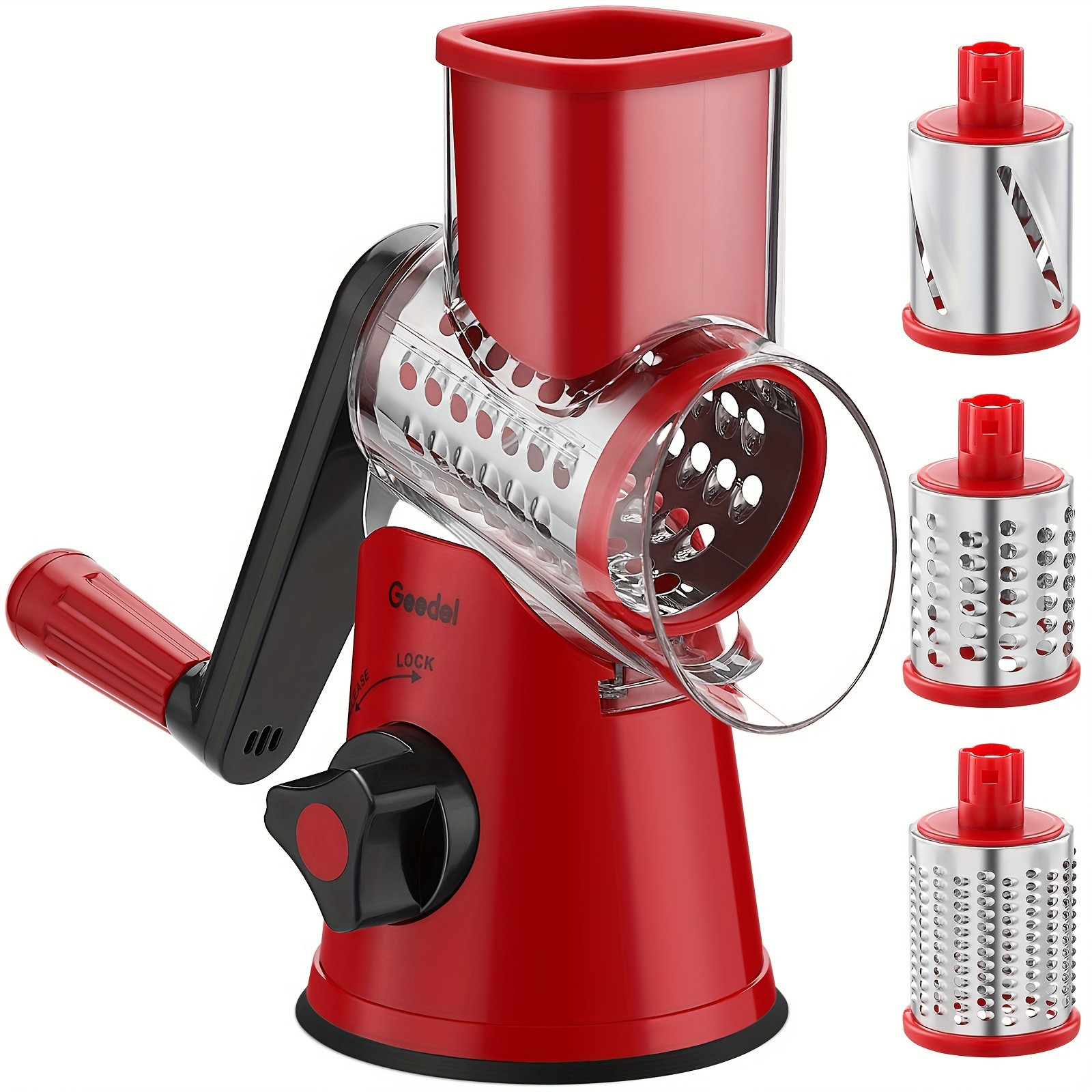 TEMU 3-in-1 Rotary Vegetable Slicer | Stainless Steel Blades | Easy Clean & | Temu Affiliate Program