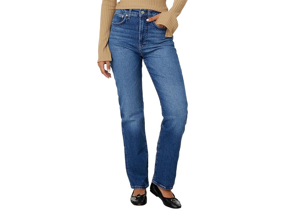 Madewell 90's Straight Jeans in Barlow Wash Women's Jeans Barlow Wash : 23, Cotton/Denim/Elastane | Zappos
