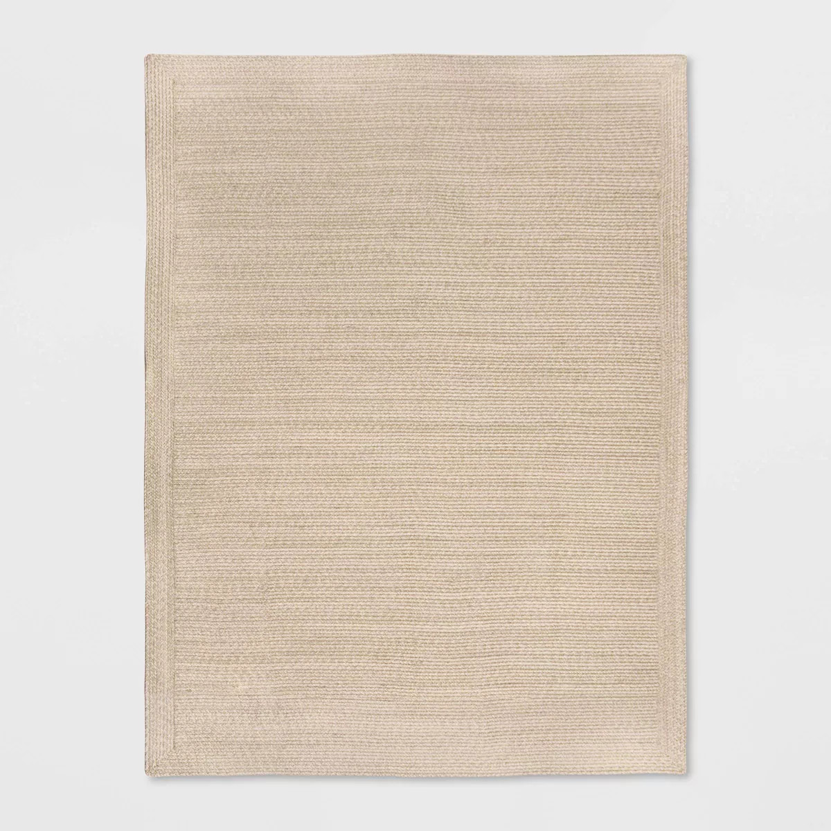 Natural Woven Rectangular Braided Outdoor Rug Heathered Cream - Threshold™ | Target