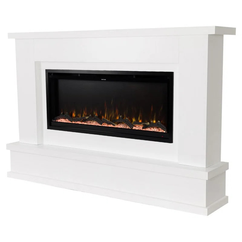Modern Ember Patton 64" Mantel Package with 42" Electric Fireplace - Works w/ Alexa and Google As... | Wayfair North America