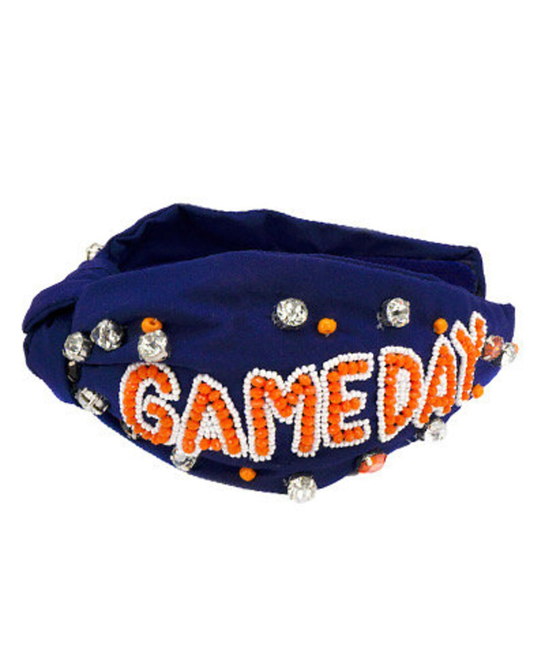 GAMEDAY Headband / Game Day Beaded Rhinestone Pearl / Twist Top / Clemson LSU Auburn Tigers UGA /... | Etsy (US)