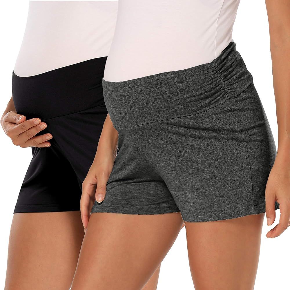 fitglam Maternity Shorts for Women Pregnancy Lounge Sleep Pajama Workout Shorts Comfy Summer Clot... | Amazon (US)