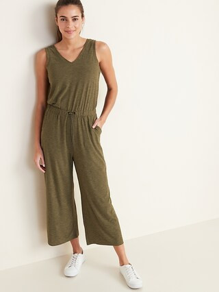 Breathe ON V-Neck Wide-Leg Jumpsuit for Women | Old Navy (US)