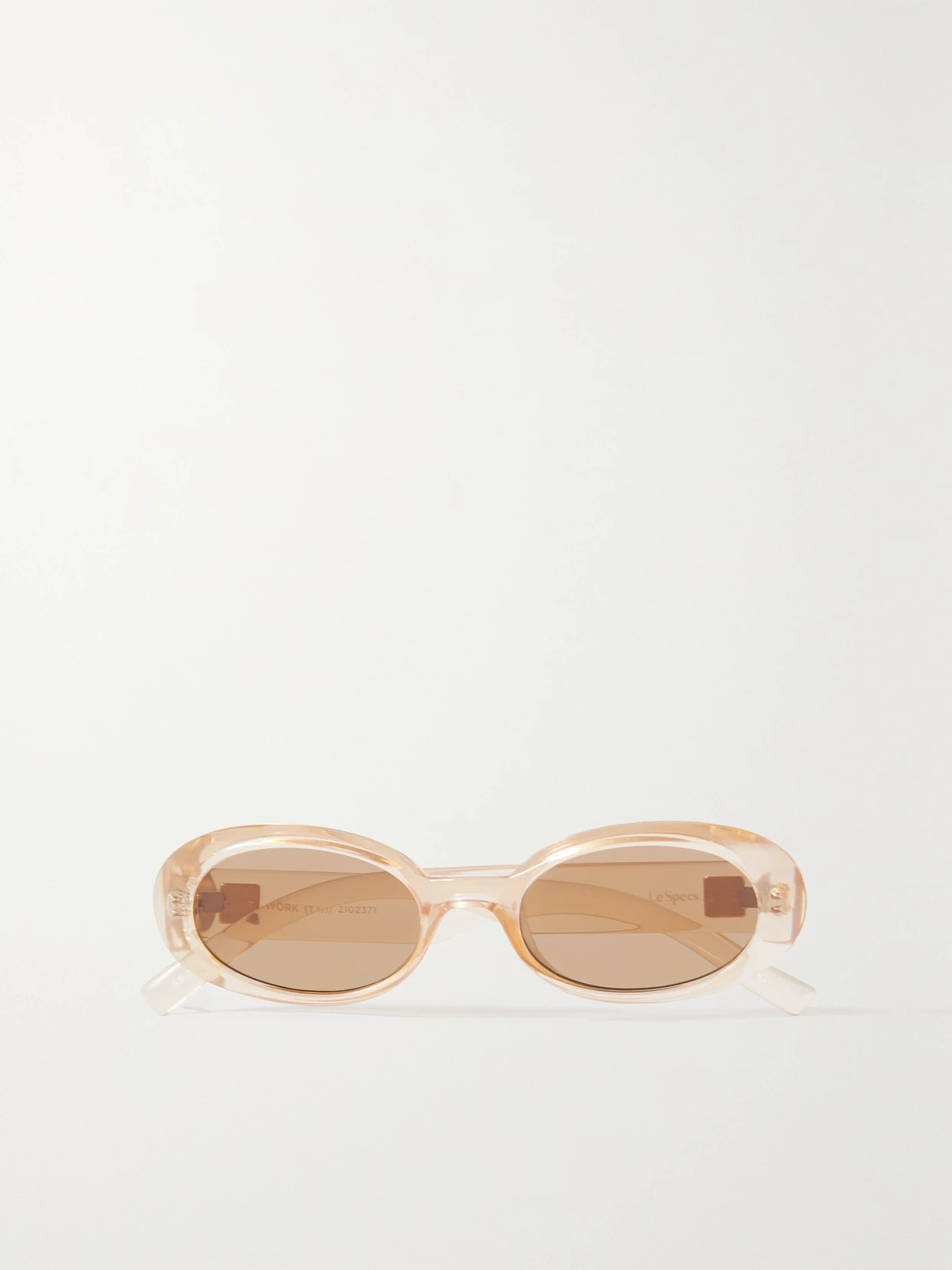 LE SPECS - Work It! Oval-frame Acetate Sunglasses - Pastel orange | NET-A-PORTER (UK & EU)