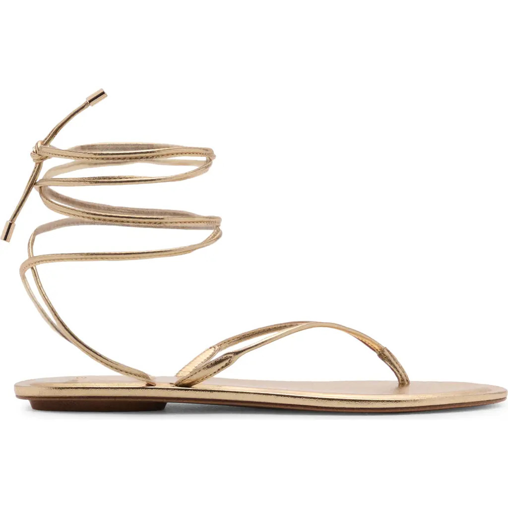 MANGO STRIPS SANDALS in Gold at Nordstrom, Size 5 | Nordstrom