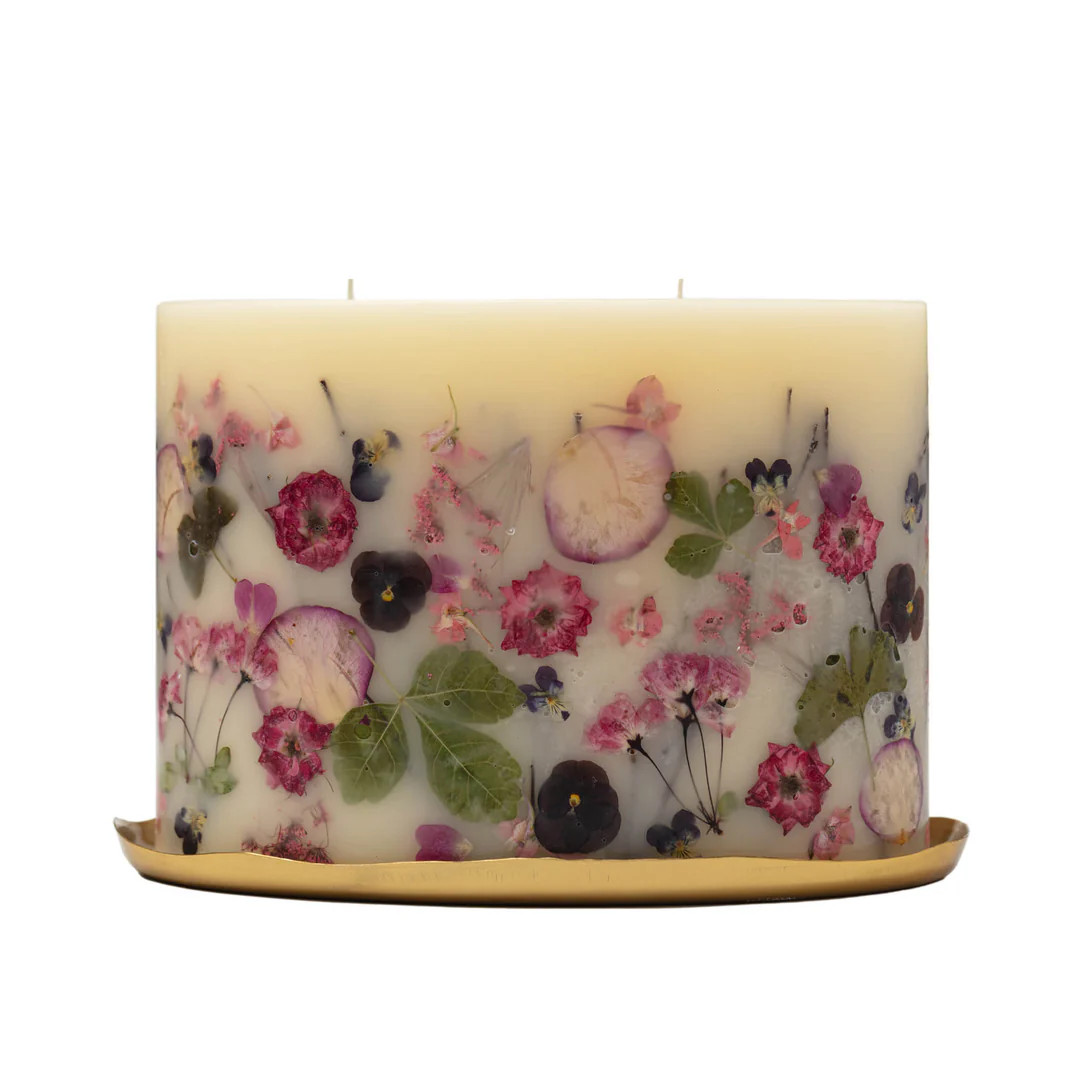 Rachel Parcell + Rosy Rings Peony Oval Botanical Candle Plate Set | Rosy Rings