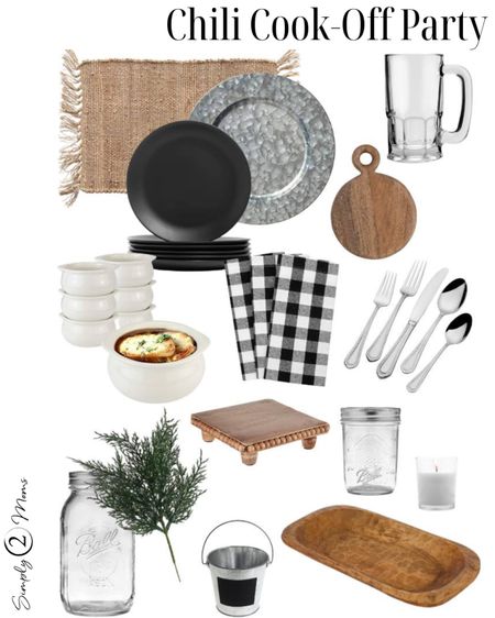 Everything you need to host an amazing chili cook-off party. Details on the blog. These products are perfect for any cozy dinner party you’re throwing at home. Place settings and dinnerware. Centerpieces and more. Warm and cozy vibes. #tablescapestyling #chilicookoff #entertaining 

#LTKFestival #LTKhome #LTKSeasonal
