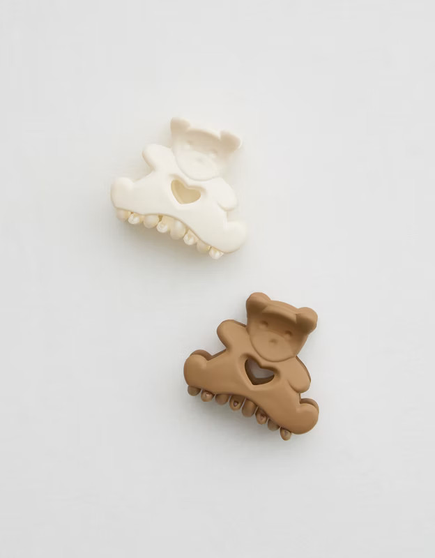 Aerie Teddy Bear Clip 2-Pack | Aerie