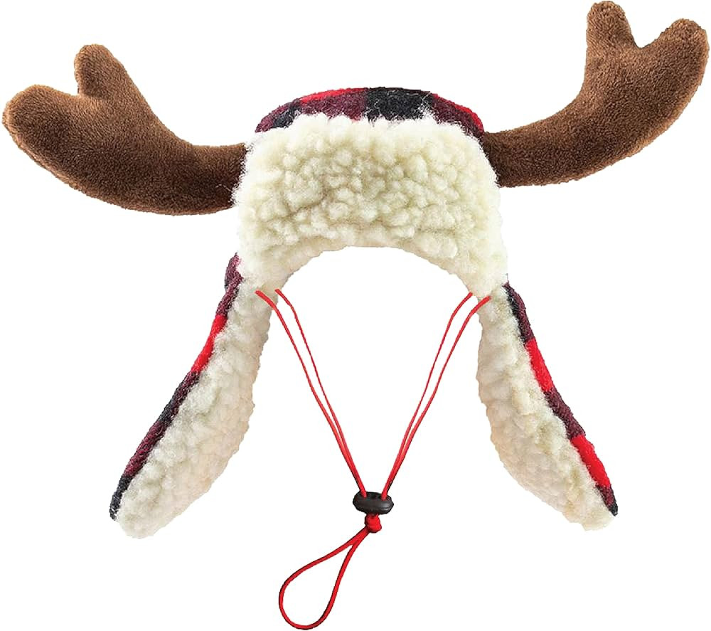 Huxley & Kent Pet Hat | Antler Buffalo Check (Small) | Festive Christmas Holiday Accessory for Do... | Amazon (US)