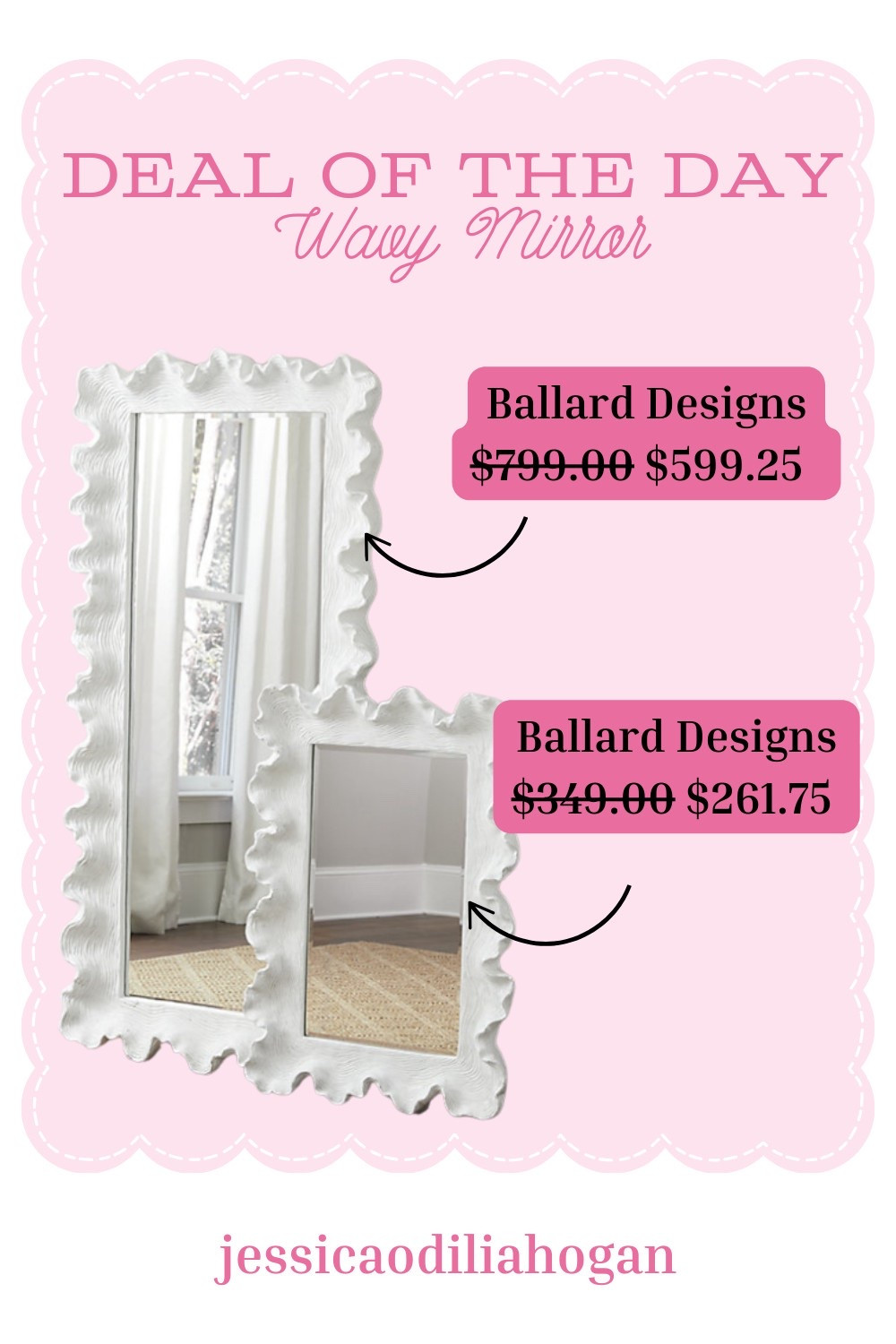 Ballard Designs wavy mirrors on MAJOR sale RN! Perfect for coastal or neutral home decor!

#LTKSaleAlert #LTKSpringSale #LTKHome