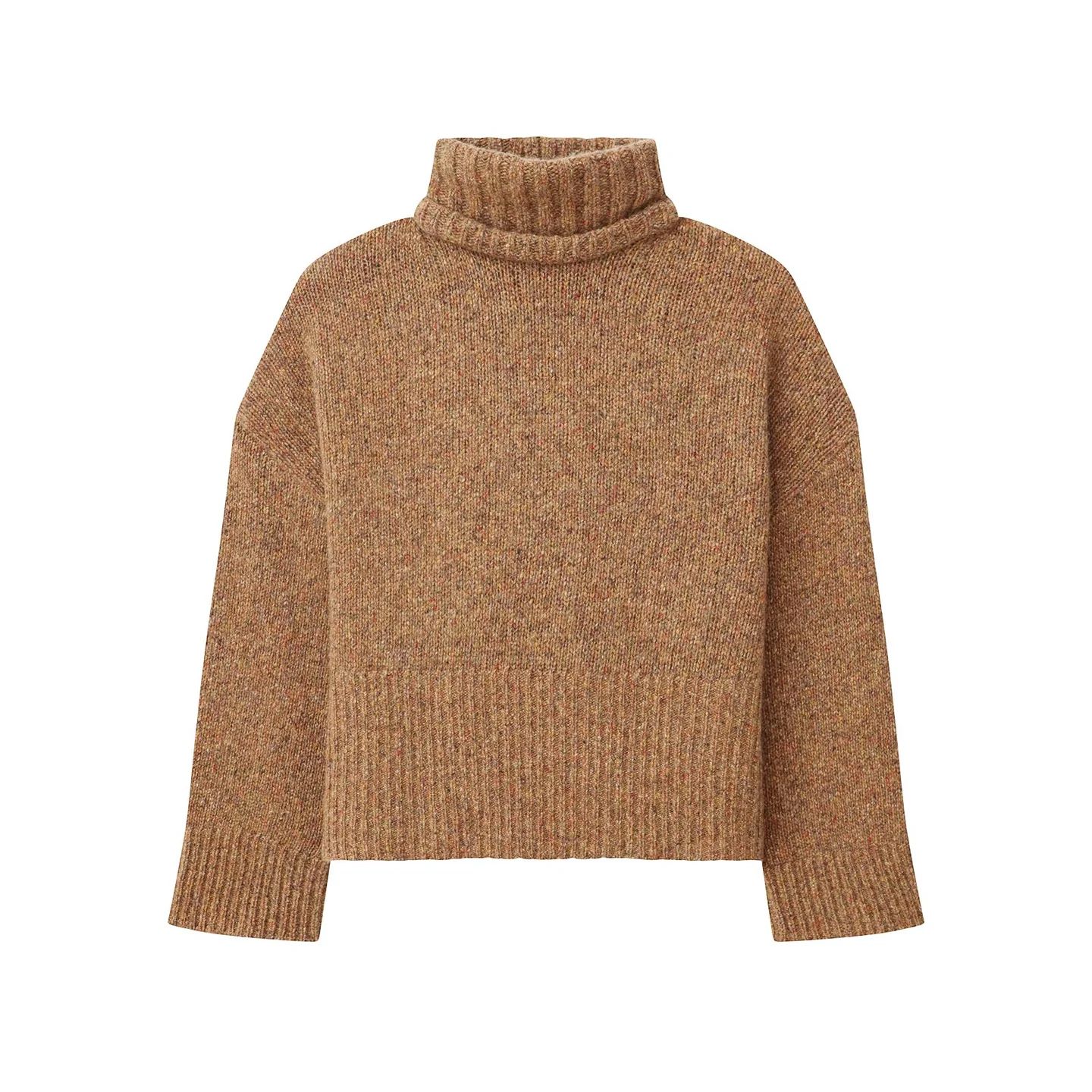Marled Cashmere Turtleneck Sweater | NAADAM