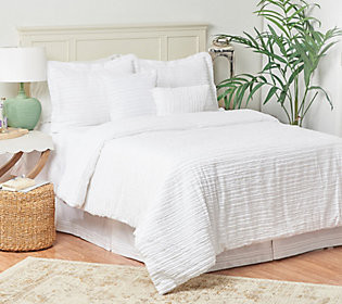C&F Home 4-Piece Eyelashes White Comforter Twin Set | QVC