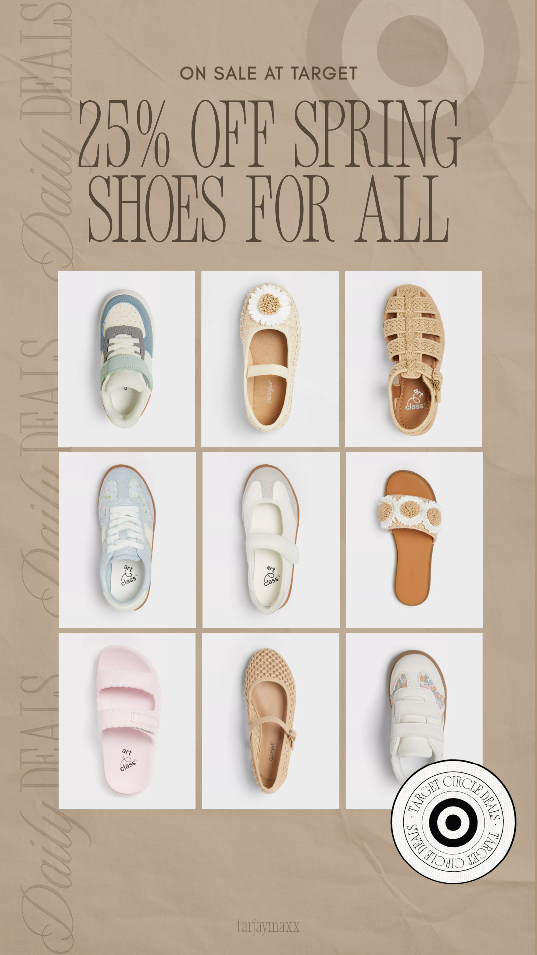 25% off spring shoes at target includes kids shoes. Perfect little everyday pairs for spring and they’d be so good for school, play, or easter outfits!
spring outfits 2026, easter dress women, easter basket teen girl, easter outfits women, spring dresses, vacation outfits beach, date night outfits, plus size fashion, country concert outfits, easter basket ideas, kids fashion, kids shoes, target finds 

 #LTKootd #LTKSeasonal #LTKKids