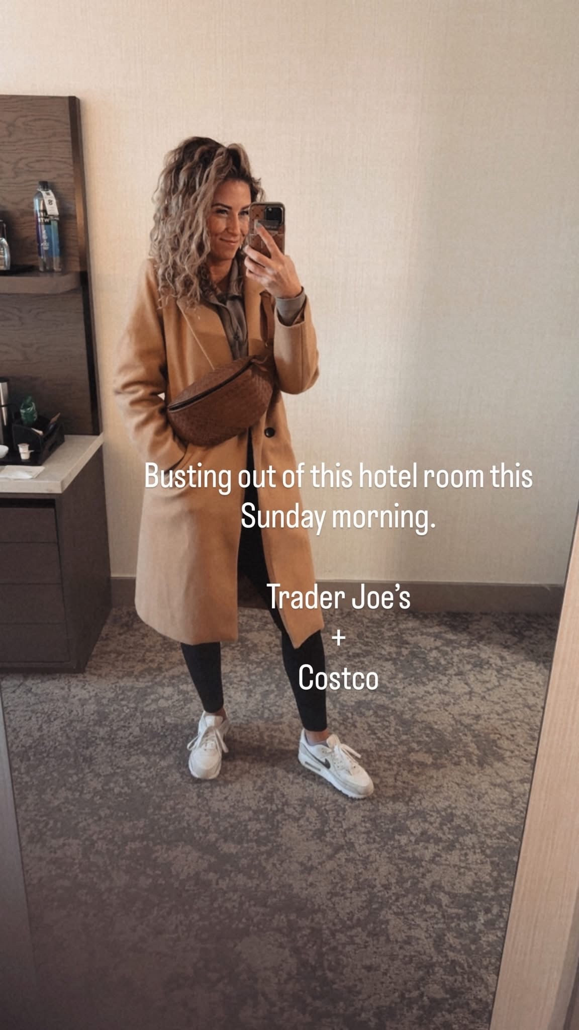 Coat is a perfect weight! Not too heavy but just enough to throw over any sweatshirt without being tight or uncomfortable. 