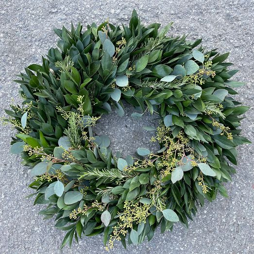 Ruscus Baby Blue Eucalyptus & Rosemary Wreath | West Elm (US)