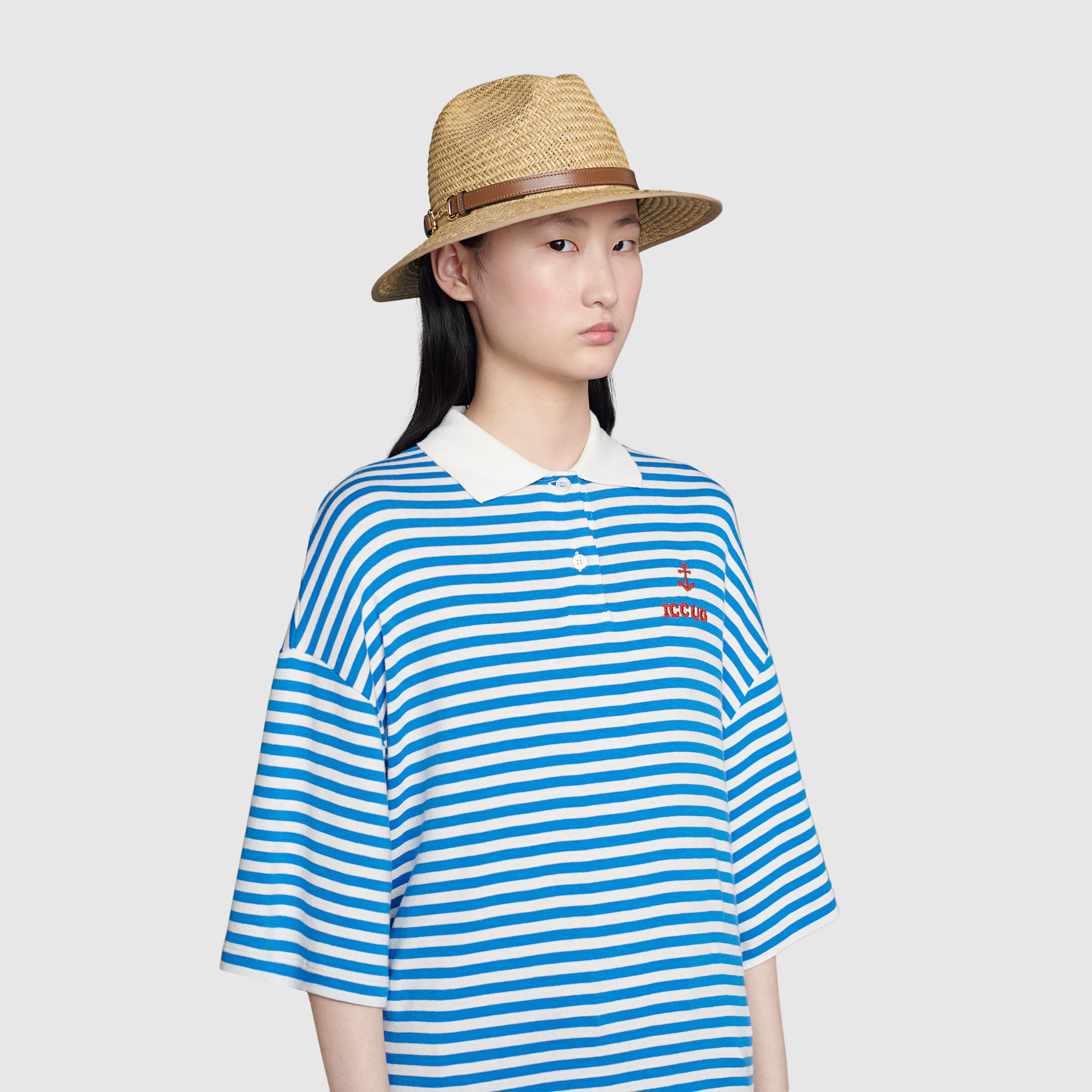 Straw hat with Horsebit | Gucci (US)