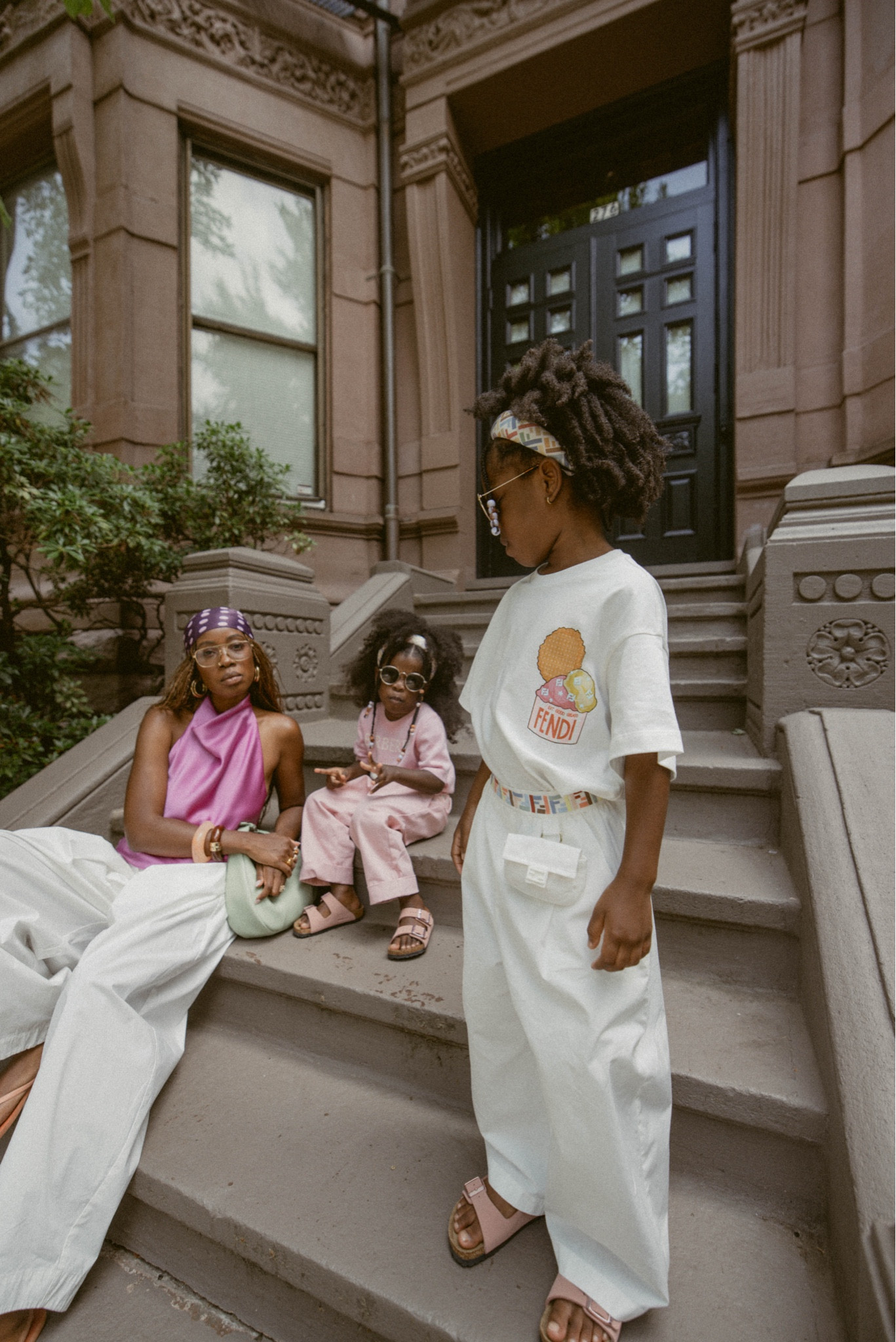 Mommy and me outfit. Kids Fendi trousers. Girls Burberry top. Satin backless top

#LTKootd #LTKmomlife #LTKKids