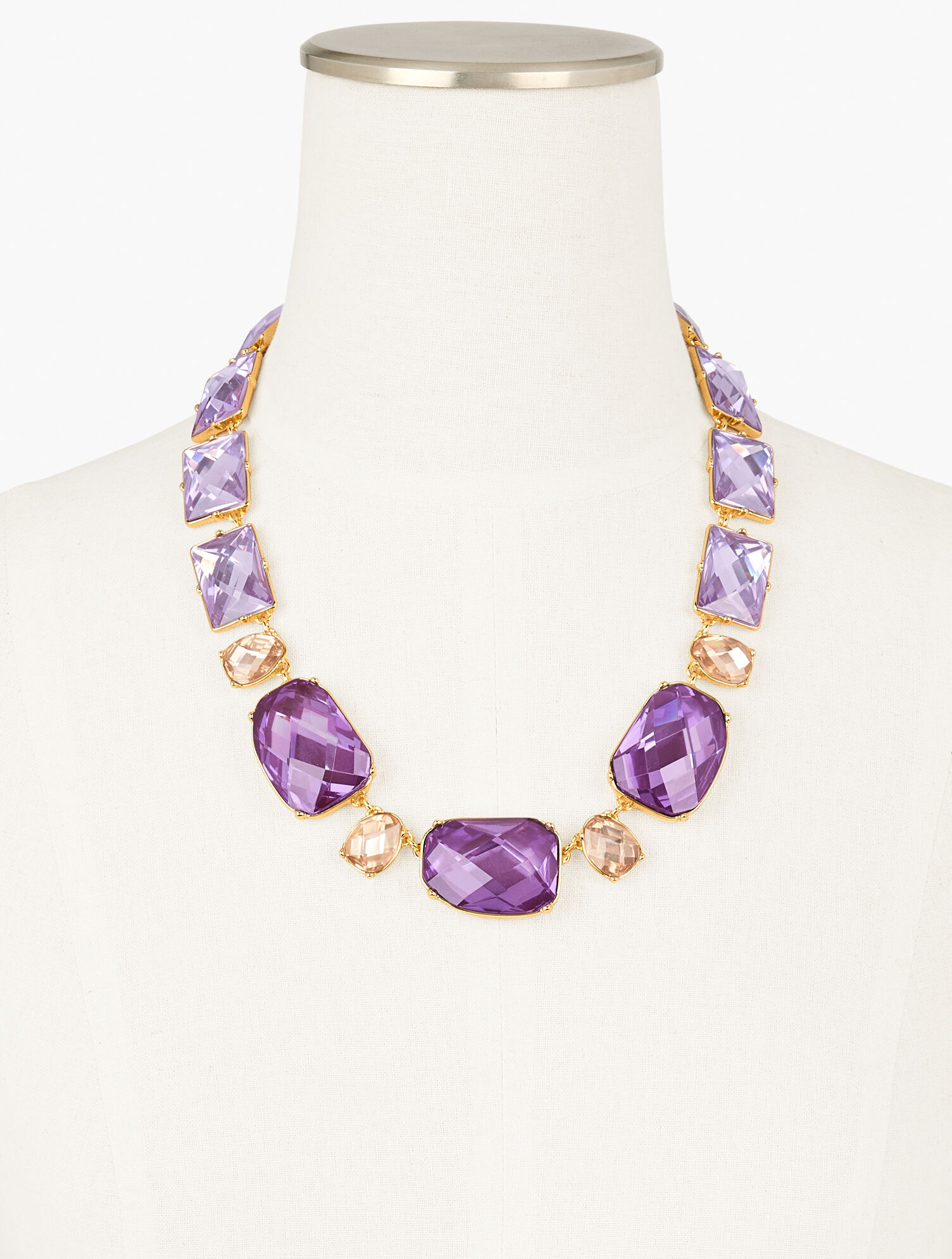 Checkerboard Stone Statement Necklace | Talbots