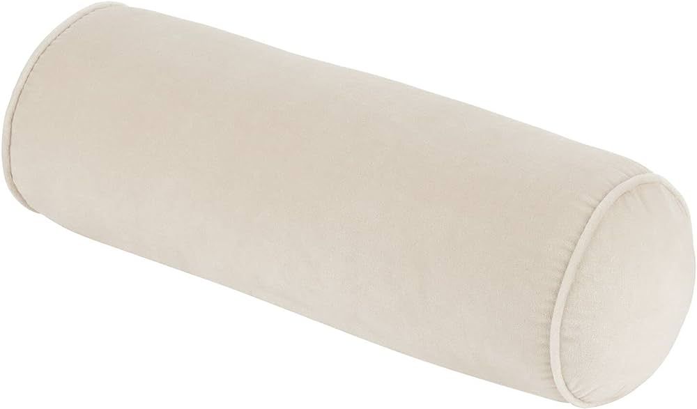 Nate Home by Nate Berkus Decorative Cotton Velvet Bolster Pillow | Soft Luxurious Modern Decor, C... | Amazon (US)