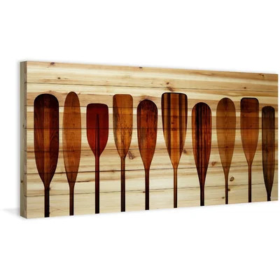 Canoe Paddles by Parvez Taj - Unframed Graphic Art on Wood | Wayfair North America